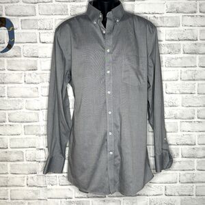 Stafford Executive Non Iron Cotton Pinpoint Oxford Button Down Shirt Size Large